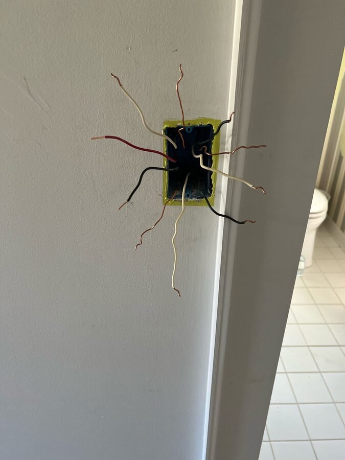 Electrical support detail coordinated during construction work